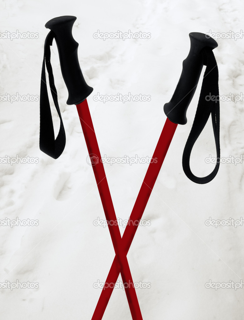 Crossed Ski Poles