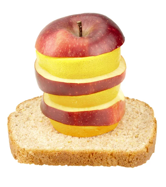 健全なスタック フルーツ サンドイッチ — ストック写真