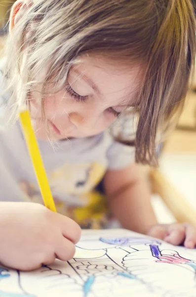 Menina desenho — Fotografia de Stock