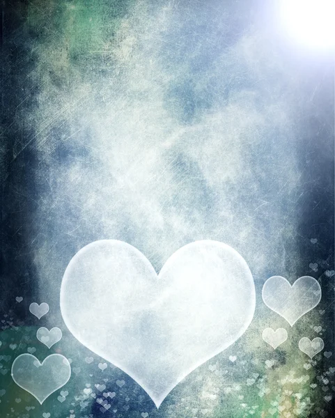 Grunge hearts background — Stock Photo, Image