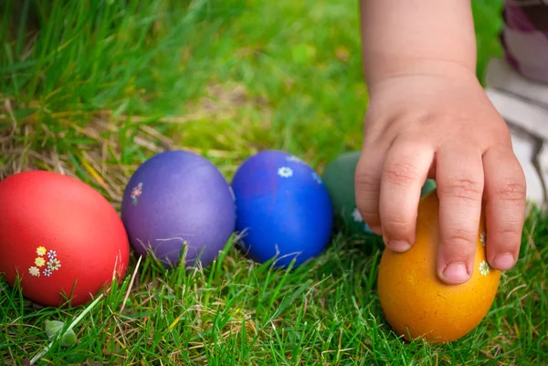 Easter eggs hunt — Stock Photo, Image