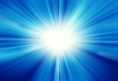 lens flare ile mavi gökyüzü güneş