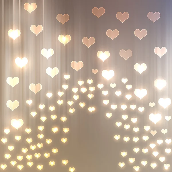 Abstrato coração bokeh fundo brilhante — Fotografia de Stock