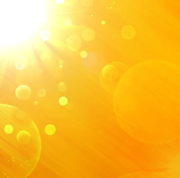 黄色のオレンジ色の夏太陽光バースト. — ストック写真