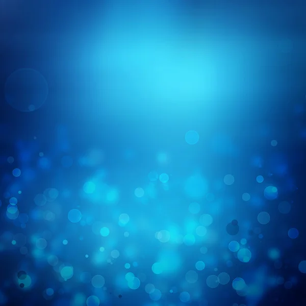 Lichter auf blauem Hintergrund Bokeh-Effekt. — Stockfoto