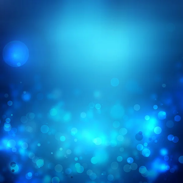 Lichter auf blauem Hintergrund Bokeh-Effekt. — Stockfoto