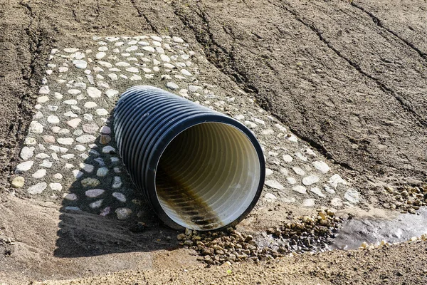 New Modern Plastic Culvert Highway Decorative Cobblestone Finish — Stock Photo, Image