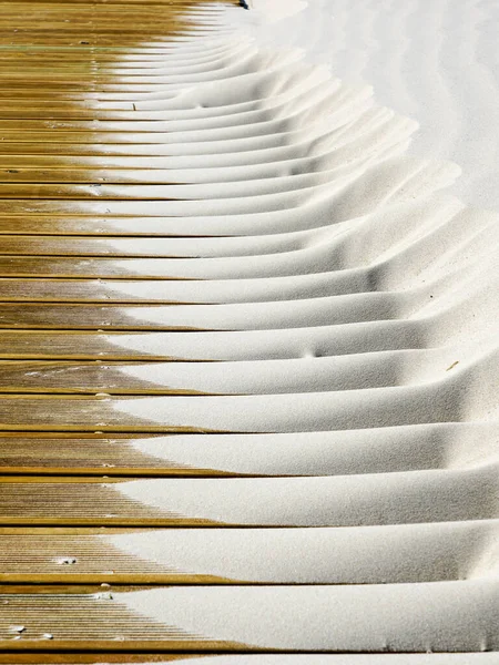 Άνεμος Που Δημιουργήθηκε Μοτίβο Του Φωτός Λεπτή Άμμο Παραλία Καφέ — Φωτογραφία Αρχείου