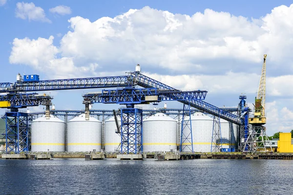 Versatile grain terminal with many storage silos in Ventspils port for transfer large range and amount of agricultural products