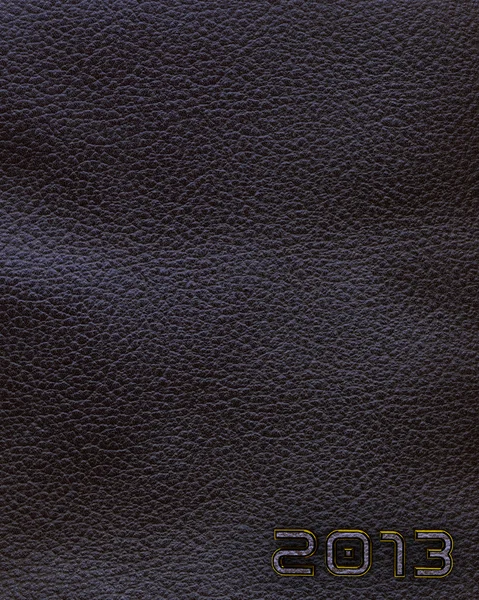 Leather new year 2013 background. Black.
