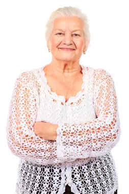 Büyükanne gülümseyen
