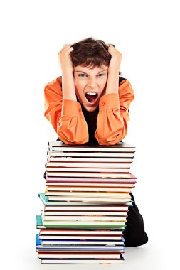 stresli bir okul çocuğu