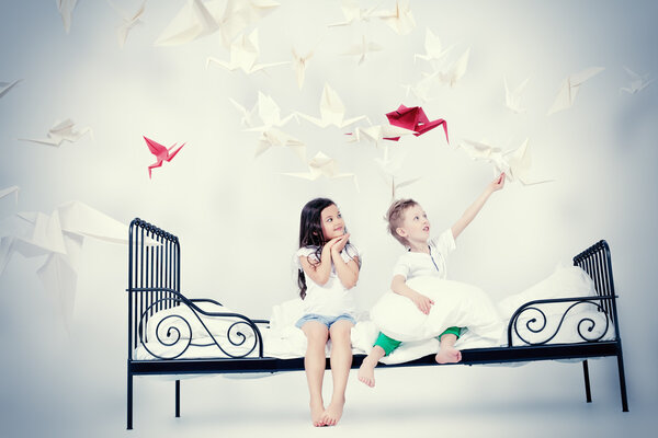 Niños sueñan — Foto de Stock