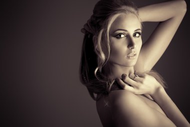 topless woman