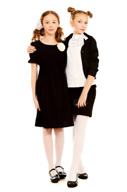 iki kız öğrenciler