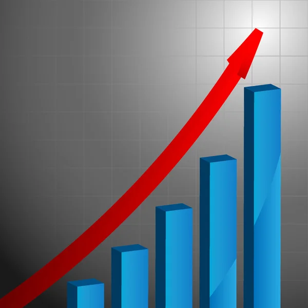 Business graph showing growth — Stock Photo, Image