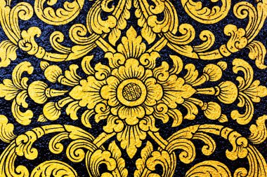 geleneksel Tay tarzı sanat üstünde pencere boyama çiçek deseni