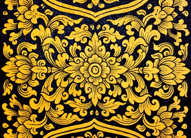 geleneksel Tay tarzı sanat üstünde pencere boyama çiçek deseni