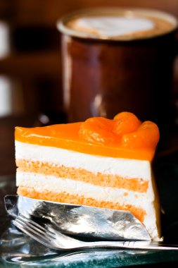 fincan kahve ve kek Café, sığ dof