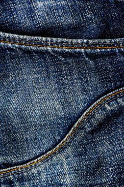 Mavi kot jeans doku yıpranmış