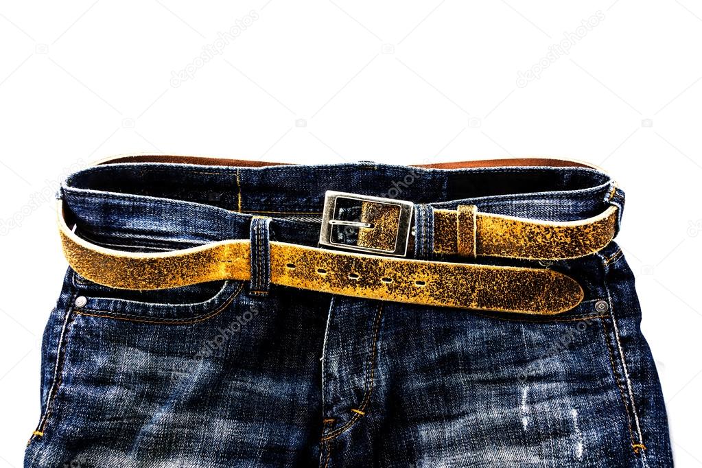 Jeans with a belt