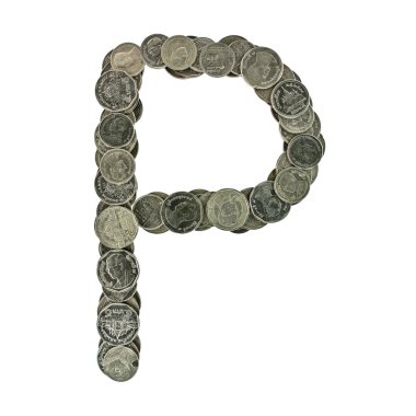 alfabe gelen paralar. White.Check üzerinde bir s benim liman izole