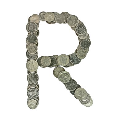 alfabe gelen paralar. White.Check üzerinde bir s benim liman izole