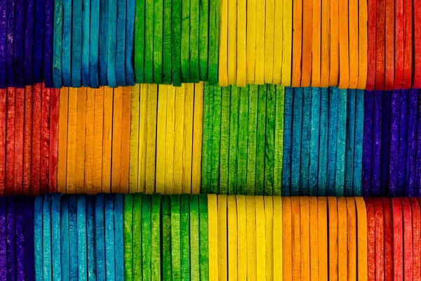 Palillo de helado de madera colorido con espacio de copia para texto —  Fotos de Stock