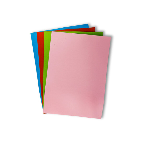 colorful paper isolated on white used for background