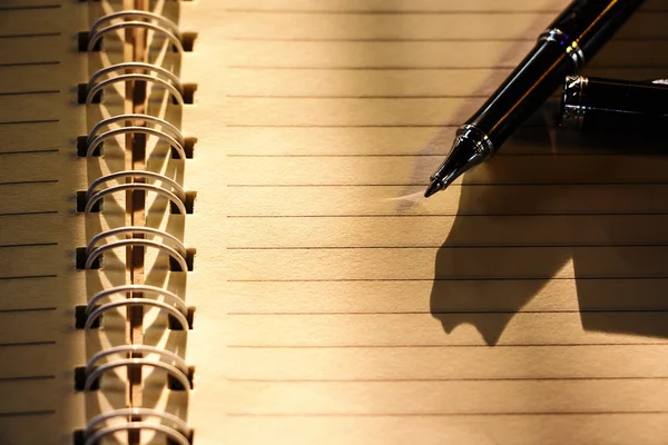 Altpapier mit pen.warmem Licht. — Stockfoto