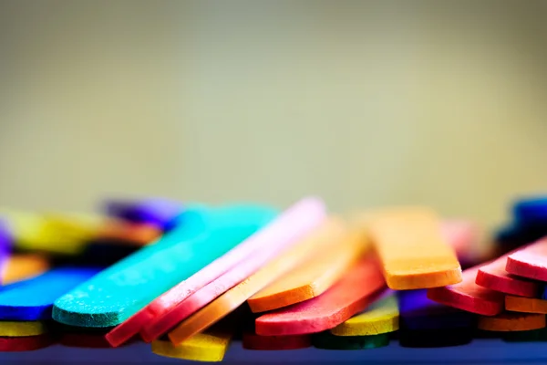 Colorful wood ice-cream stick with copy-space for text — Stock Photo, Image