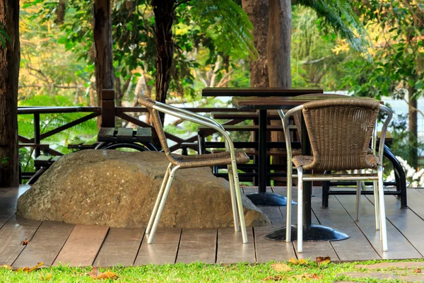 Relaxation area in a garden — Stock Photo, Image