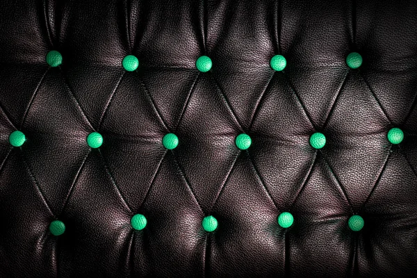 Abstract black Leather against Emerald dot background — Stock Photo, Image