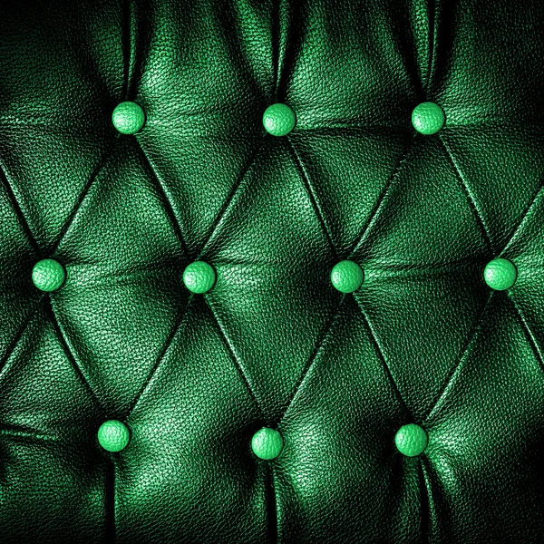 Abstract Square Emerald Leather against dots background — Stock Photo, Image