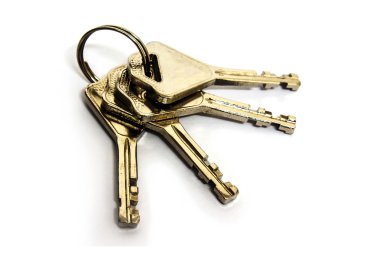 anahtar beyaz arkaplanda izole edildi