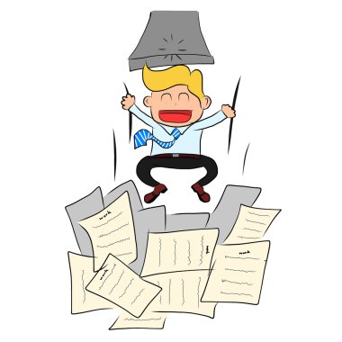 vektör mutlu işadamı