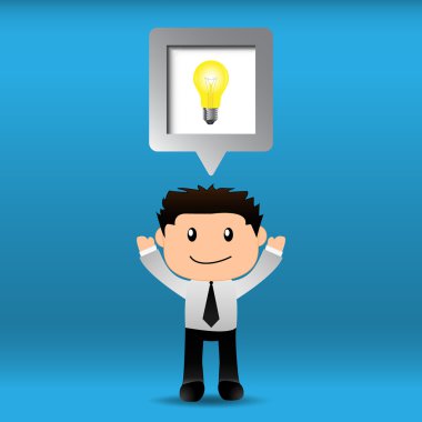 işadamı parlak fikri ile konuşma bubble.eps10