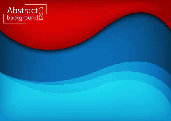 3d abstrakte Kurve Überlappung auf blauem und rotem Hintergrund für wir verwendet — Stockvektor
