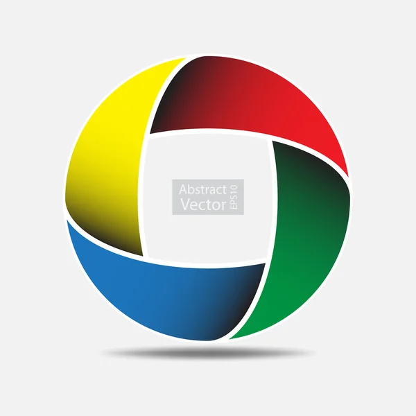Curva colorida círculo fondo abstracto, EPS10 . — Vector de stock