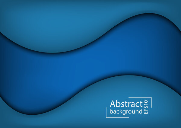 3D Abstract curve overlap on blue background used for web design