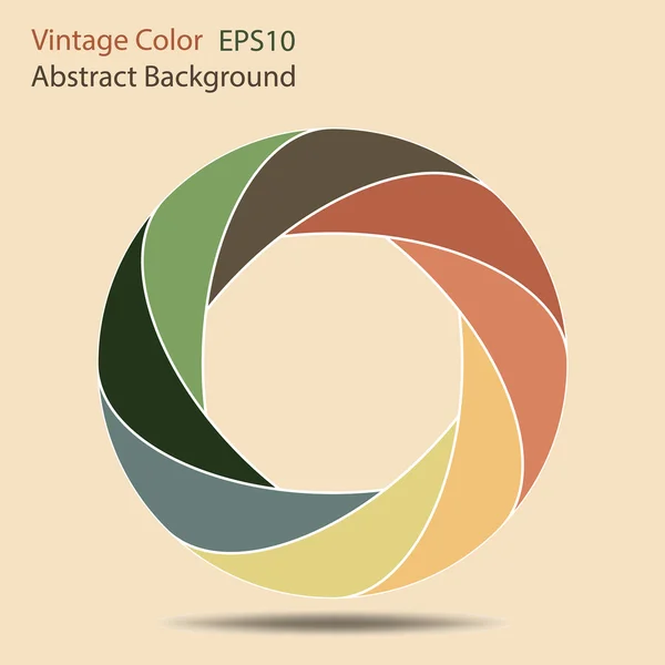 Vintage curve circle abstrakter Hintergrund, Eps10. — Stockvektor