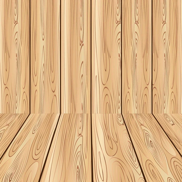 Perspective wood background can used for template or web design. — Stock Vector