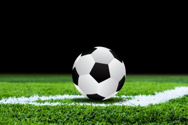 Futbol köşesinde yeşil alan karşı 