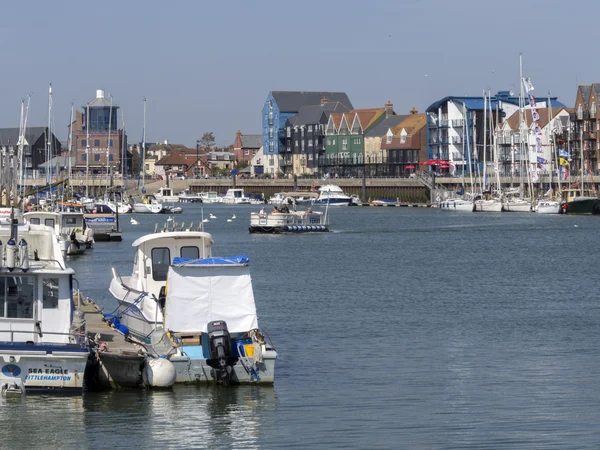 De haven van littlehampton — Stockfoto