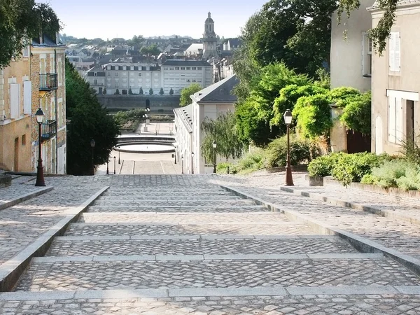 Dorf mit alten Häusern in Frankreich — Stockfoto