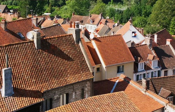 Aldeia com casas antigas na França — Fotografia de Stock