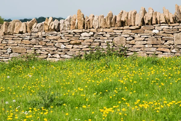 Droge stenen muur — Stockfoto