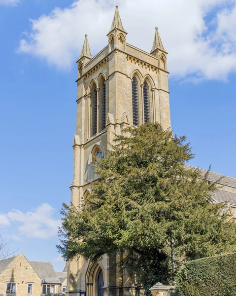 Broadway kyrka i coyswolds, worcestershire, midlands, england, Storbritannien. — Stockfoto