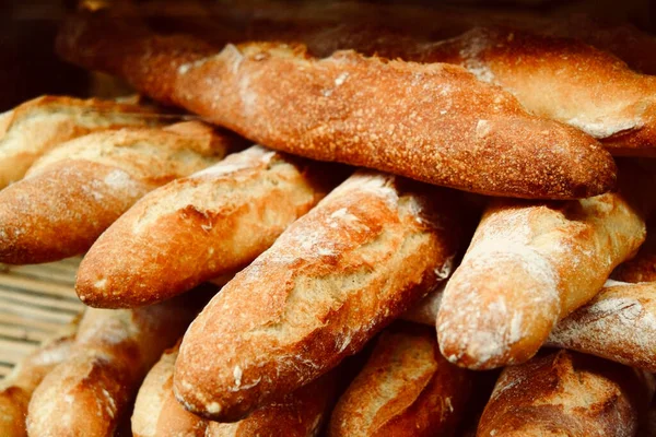 Baguettes Recién Horneados Boulangerie Lille France Nord Europa Unión Europea — Foto de Stock