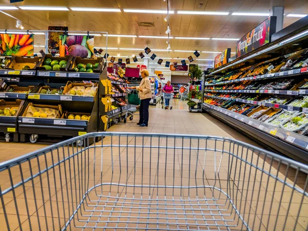 Belső Tér Sainsburys Szupermarket Bevásárlóközpont Piac Anglia Europe — Stock Fotó